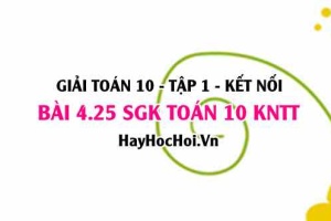 Bài 4.25 SGK Toán 10 tập 1 Kết nối tri thức